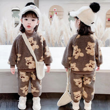 Load image into Gallery viewer, Unisex Baby Dog Cartoon Design Long Sleeve Jacket & Trousers Suit