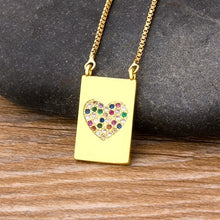 Load image into Gallery viewer, Rainbow Heart Charm Pendants For Women