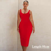 Load image into Gallery viewer, Elegant Spaghetti Sleeve Plus Size Bodycon Dress - Tyche Ace