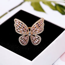 Load image into Gallery viewer, Adjustable Elegant Crystal Butterfly Pearl Zirconia Bracelet