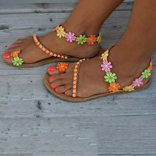 Load image into Gallery viewer, Gladiator Flowers Design Summer Sandals freeshipping - Tyche Ace