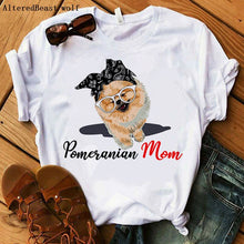 Load image into Gallery viewer, Bandana Pomeranian Mom T-Shirt freeshipping - Tyche Ace