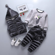 Load image into Gallery viewer, Unisex Baby Dog Cartoon Design Long Sleeve Jacket & Trousers Suit