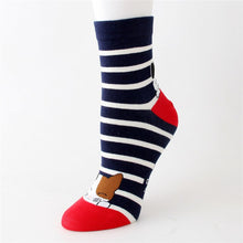 Load image into Gallery viewer, Animal Cartoon Striped Cute Cotton Cute Ankle Socks For Women