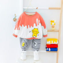 Load image into Gallery viewer, Boys Long  Sleeved Cartoon Music Bear Sweater Jogger Outfit