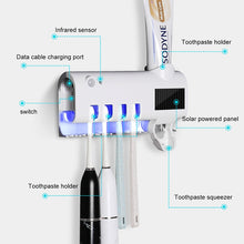 Load image into Gallery viewer, Smart Photocatalyst Automatic Double Layer Steriliser And Toothpaste Dispenser