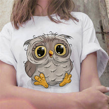 Load image into Gallery viewer, Cartoon Owl Graphic Printed Casual T Shirt freeshipping - Tyche Ace