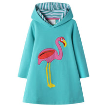 Load image into Gallery viewer, Girls Cotton Hooded Stylish Long Sleeved Dress