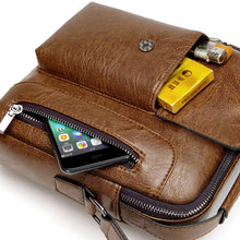 Load image into Gallery viewer, Casual PU Leather Crossbody Bags For Men
