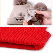 Load image into Gallery viewer, 2Pcs Knitted Soft Toddler Warm Pompom Beanie freeshipping - Tyche Ace