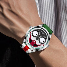 Load image into Gallery viewer, Men Creative Big Dial Joker Design Quartz Leather Wrist Watch