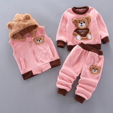 Load image into Gallery viewer, Unisex Baby Dog Cartoon Design Long Sleeve Jacket & Trousers Suit