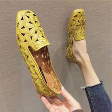 Load image into Gallery viewer, Summer Square Toe Hollow Design Soft Slip-On Loafers