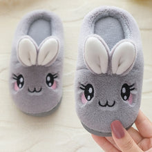 Load image into Gallery viewer, Unisex Kids Winter Cute Rabbit  Cartoon Plush Slippers