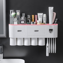 Load image into Gallery viewer, Toothbrush Holder Magnetic Cups Automatic Toothpaste Dispenser Storage