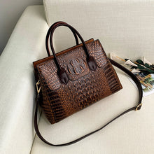 Load image into Gallery viewer, Soft Crocodile Leather Retro Tote Handbags