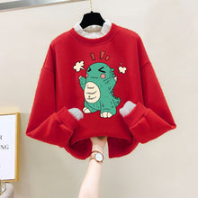 Load image into Gallery viewer, Girls Bear Cartoon Design Long Sleeve Cute Pullover For Kids