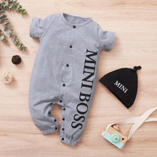 Load image into Gallery viewer, Long Sleeve Baby Rompers And Hat Set For Toddlers