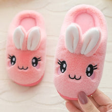 Load image into Gallery viewer, Unisex Kids Winter Cute Rabbit  Cartoon Plush Slippers
