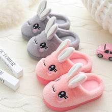 Load image into Gallery viewer, Unisex Kids Winter Cute Rabbit  Cartoon Plush Slippers