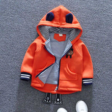 Load image into Gallery viewer, Unisex Cute Bear Cartoon Design Thick Fleece Hooded Jacket For Kids freeshipping - Tyche Ace