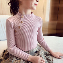 Load image into Gallery viewer, Warm Knitted Pullover Turtleneck Sweaters For Girls