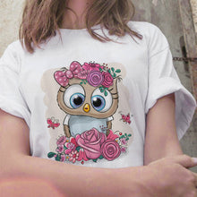 Load image into Gallery viewer, Cartoon Owl Graphic Printed Casual T Shirt freeshipping - Tyche Ace
