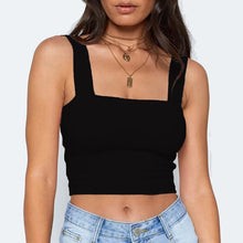 Load image into Gallery viewer, Square Neck Sleeveless Off Shoulder Backless Tank Top