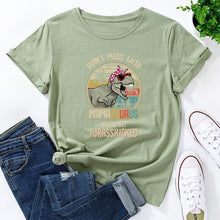 Load image into Gallery viewer, Dinosaur Graphic Letters Print Short Sleeve T Shirt freeshipping - Tyche Ace