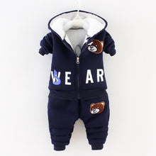 Load image into Gallery viewer, Unisex Baby Dog Cartoon Design Long Sleeve Jacket & Trousers Suit