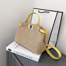 Load image into Gallery viewer, Weave Square Straw Shoulder Tote Travel Bags For Women