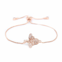 Load image into Gallery viewer, Bee Cubic Zirconia Crystal Charm Bracelet freeshipping - Tyche Ace
