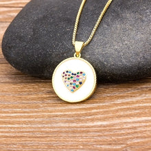 Load image into Gallery viewer, Rainbow Heart Charm Pendants For Women