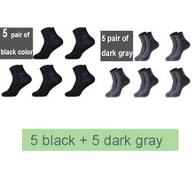 Load image into Gallery viewer, 10 Pairs Breathable Anti-Bacterial Men Bamboo Fibre Socks