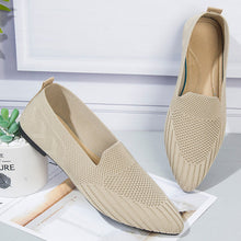 Load image into Gallery viewer, Knitted Flat Pointed Toe Comfortable Ballet Pumps