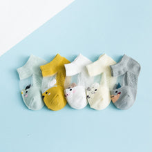 Load image into Gallery viewer, 5 Pairs Thin Mesh Cute Socks For Babies