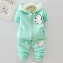 Load image into Gallery viewer, Unisex Baby Dog Cartoon Design Long Sleeve Jacket & Trousers Suit