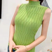 Load image into Gallery viewer, Plain Knitted Sleeveless Crop Tank Tops For Women