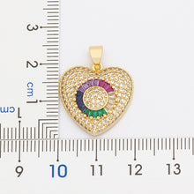 Load image into Gallery viewer, Rainbow Heart Charm Pendants For Women