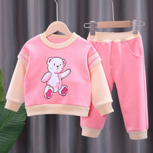 Load image into Gallery viewer, Plaid Letter Print Letter Print Design Baby Girl Sweater Two Piece Suit