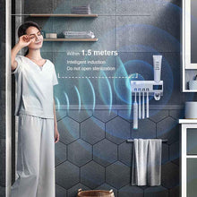 Load image into Gallery viewer, Automatic UV Toothbrush Steriliser Toothbrush Toothpaste Dispenser Storage