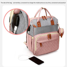 Load image into Gallery viewer, Multifunction Fashionable Large Capacity Travel Baby Bed Nappy Backpack - Tyche Ace