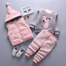 Load image into Gallery viewer, Unisex Baby Dog Cartoon Design Long Sleeve Jacket & Trousers Suit