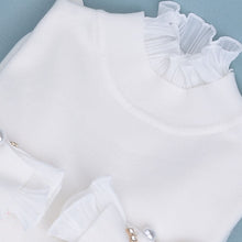 Load image into Gallery viewer, Knitted Turtleneck Long Sleeve Pearl Decorated Design Sweaters For Women