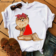 Load image into Gallery viewer, Bandana Pomeranian Mom T-Shirt freeshipping - Tyche Ace