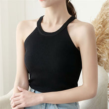 Load image into Gallery viewer, Women Knitted Hollow Bodycon Camisole Tank Top