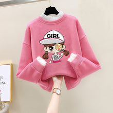 Load image into Gallery viewer, Girls Bear Cartoon Design Long Sleeve Cute Pullover For Kids
