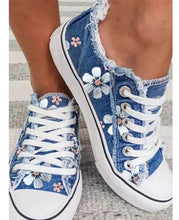 Load image into Gallery viewer, Women Flower Printed Lace Up Canvas Shoes - Tyche Ace