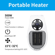 Load image into Gallery viewer, Energy Saving Intelligent Temperature Control Portable Electric Plug in Wall Heater Radiator