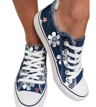 Load image into Gallery viewer, Women Flower Printed Lace Up Canvas Shoes - Tyche Ace